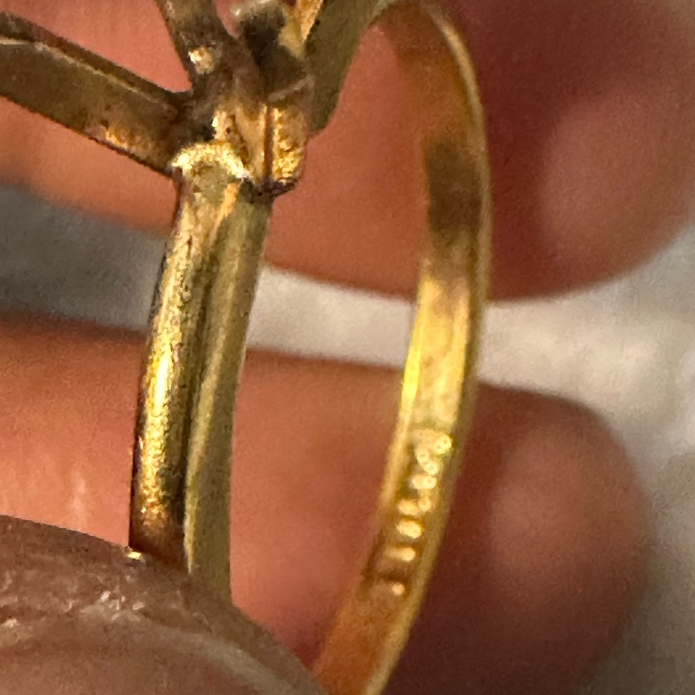 14k GP espo TYPO Vintage Gold Ring with missing stone - Picture 11 of 16
